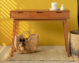 <br>Console Table - Size: 110x40x85H cm
<br>Dressing Table with Stool (115W x 45D x 76H cm)
<br>Bedpuff (140W x 40D x 52H cm)