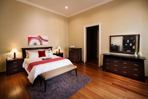 The Urban Collection fuses urban contemporary design with a bit of an Asian flare. Clean lines meet simple angular ones to create a modern yet tasteful ambiance.
<br>
<br>Items:
<br>Bed Frame with Headboard & Mattress 
<br> King size: 180 x 200 - Queen size: 160 x 200 - Single size: 100 x 190 cm
<br>Bedside Tables (65W x 45D x 70H cm)
<br>Dresser (160W x 51D x 90H cm)
<br>Chest of Drawers (100W x 53D x 109H cm)
<br>Bedpuff (140W x 40D x 45H cm)
