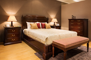 The Kingsbury collection reflects stately elegance with its meticulously crafted posts, carvings, and classic hardware. 

<br>
<br>Items:
<br>Bed Frame with Headboard & Mattress 
<br> King size: 180 x 200 - Queen size: 160 x 200 - Single size: 100 x 190 cm
<br>Bedside Tables (70W x 45D x 75H cm)
<br>Dresser (165W x 53D x 85H cm)
<br>Chest of Drawers (100W x 53D x 123H cm)
<br>Bedpuff (130W x 45D x 47H cm)
<br>Vanity with stool (125W x 50D x 76H cm)
