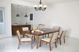 The Stockholm is a Scandinavian-inspired design offering a more natural, no-fuss feel to your space, usually done in lighter wood stain. <br>

<br>Items: 
<br>Dining Table for 6 - Size: 180x105x75H cm.
<br>Dining Table for 8 - Size: 210x110x75H cm.
<br>Dining Chairs - Size: 50x54x87H cm.
<br>Sideboard - Size: 150x50x90H cm