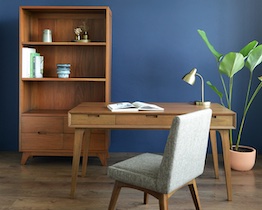 <br>On Frame: 
<br>Desk - Size: 140x70x76H cm
<br>Chair
<br>Bookshelf with Drawers - Size: 100x40x180H cm