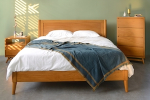 The Stockholm is a Scandinavian-inspired design offering a more natural, no-fuss feel to your space, usually done in lighter wood stain. <br>

<br>Items: 
<br>Bed Frame with Headboard & Mattress 
<br>King size: 180 x 200 - Queen size: 160 x 200 - Single size: 100 x 190 cm 
<br>Bedside Tables (55W x 45D x 65H cm) <br>Bedpuff (140x42x42cm)
<br>Dresser (150W x 50D x 90H cm) & Chest of Drawers (70W x 50D x120H cm)