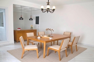 The Stockholm is a Scandinavian-inspired design offering a more natural, no-fuss feel to your space, usually done in lighter wood stain. <br>

<br>Items: 
<br>Dining Table for 6 - Size: 180x105x75H cm.
<br>Dining Table for 8 - Size: 210x110x75H cm.
<br>Dining Chairs - Size: 50x54x87H cm.
<br>Sideboard - Size: 150x50x90H cm